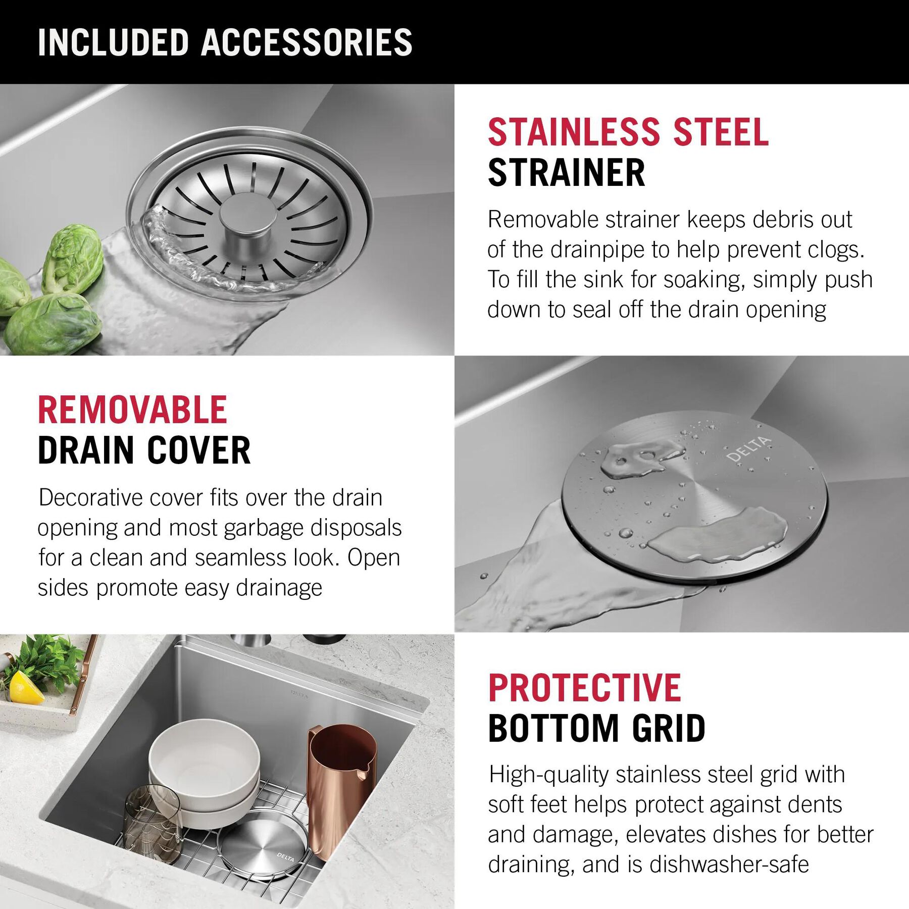 17&rdquo; Workstation Undermount Single Bowl 16 Gauge Stainless Steel&nbsp;Bar Prep Kitchen Sink with&nbsp;WorkFlow&trade; Ledge and Accessories